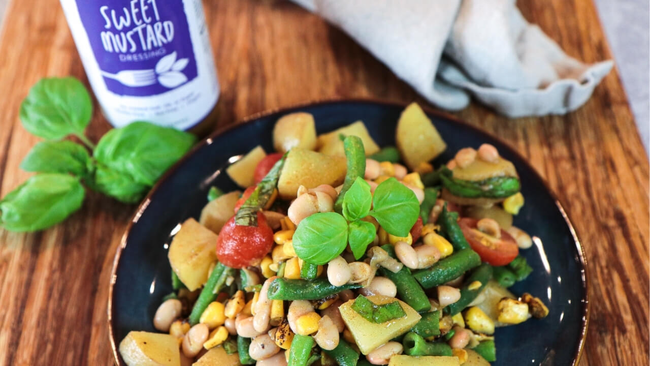 potato and green bean salad with mustard dressing Potato and Green Bean Salad