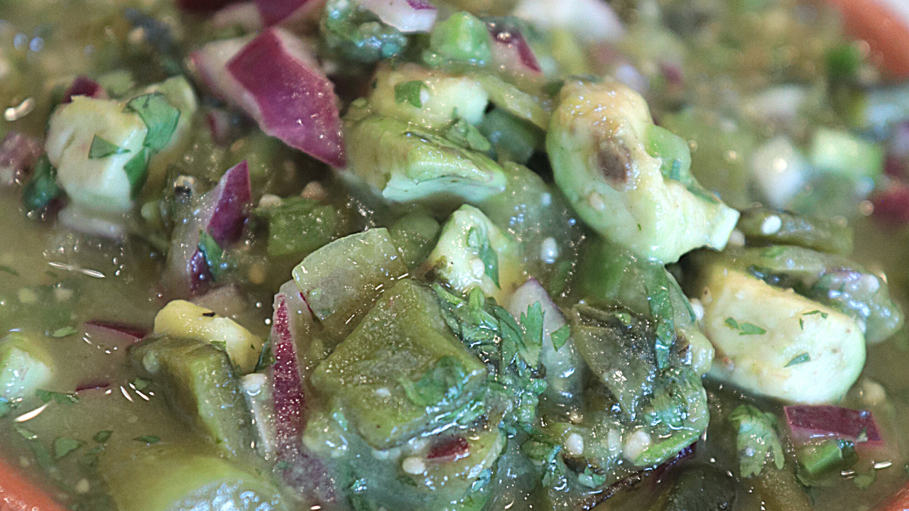 Roasted Tomatillo Avocado Salsa