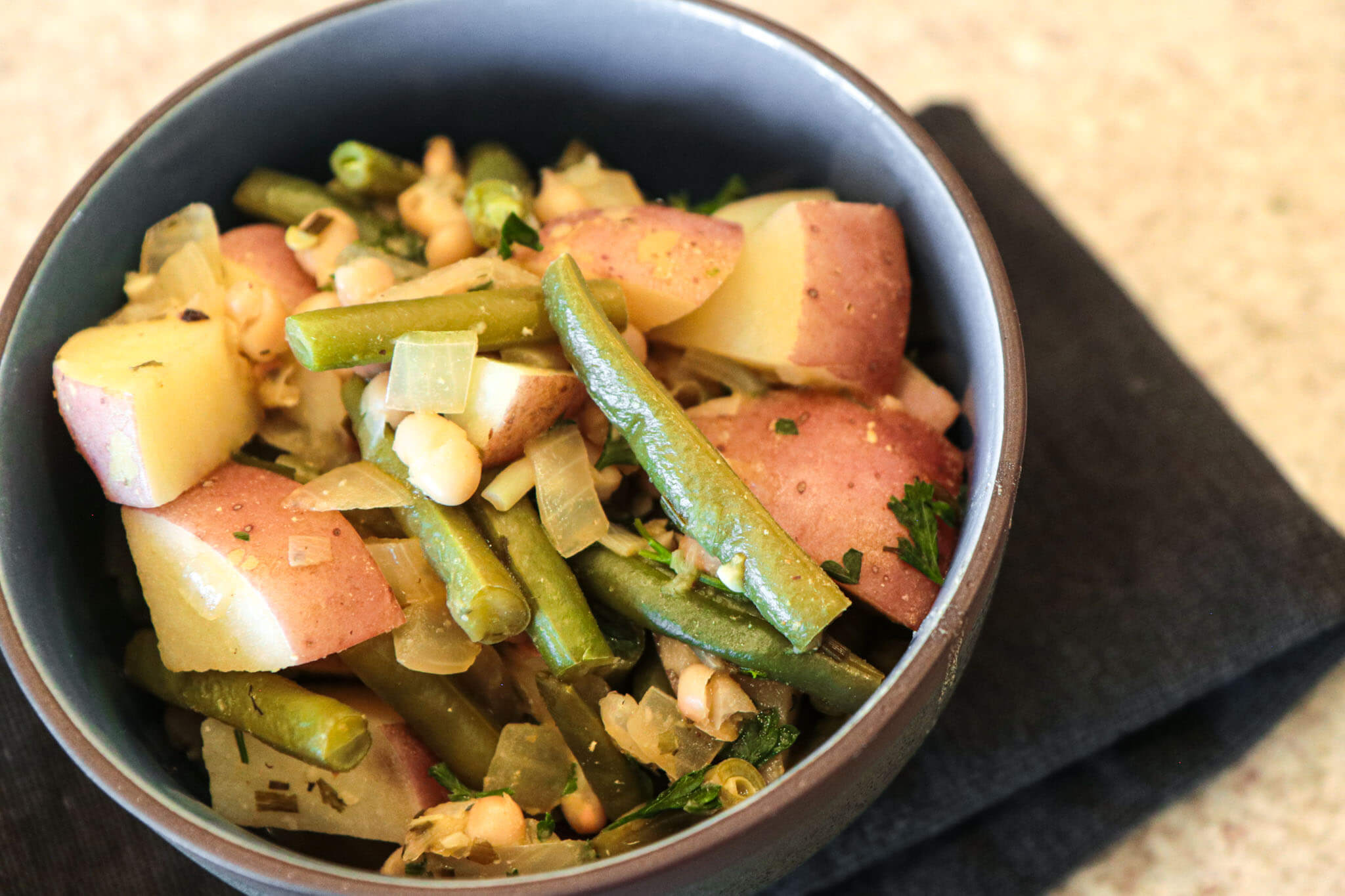 One Pot Green Beans and Potatoes