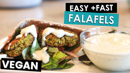 Healthy FALAFEL & TZATZIKI | Vegan Oil Free