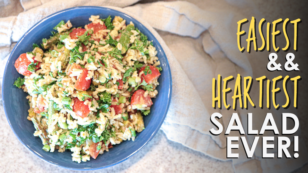 Roasted Asparagus & Rice Salad: New Favorite! | Vegan Oil Free