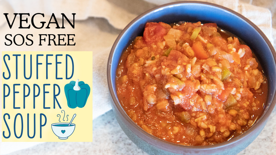 Easy Deconstructed Stuffed Pepper Soup | Vegan Oil Free