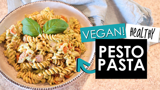 The Healthiest Summertime Pesto Pasta | Vegan Oil Free