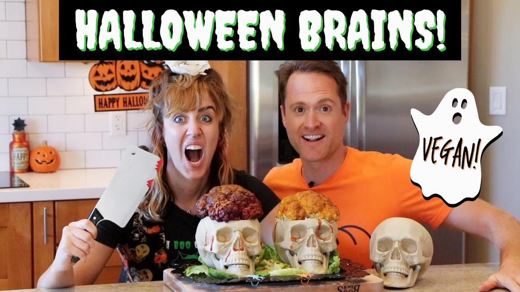 Plant Based Cauliflower Brain - Easy Halloween Feast
