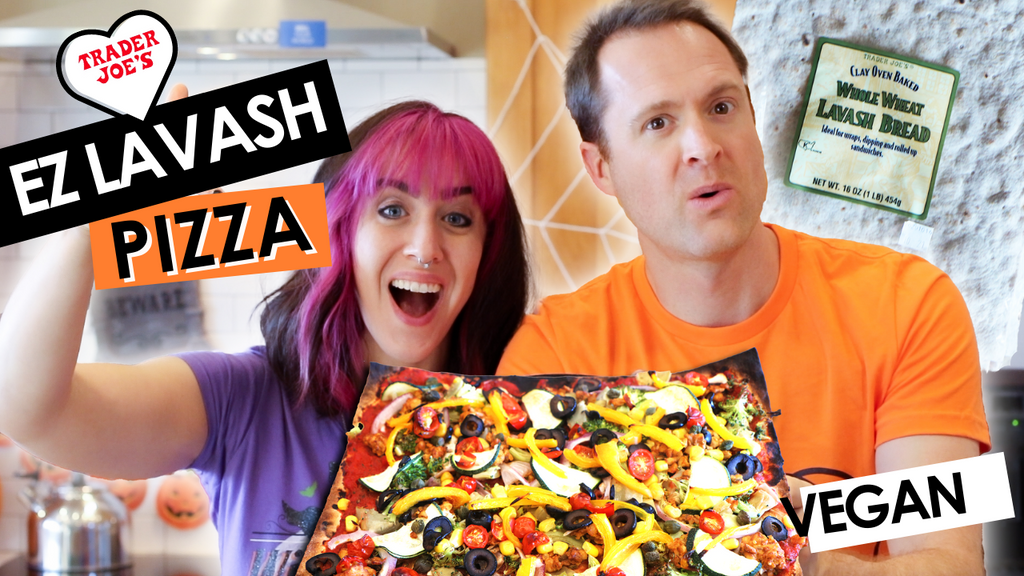 Gimme Pizza! Trader Joe's Lavash Pizza | Vegan Oil Free