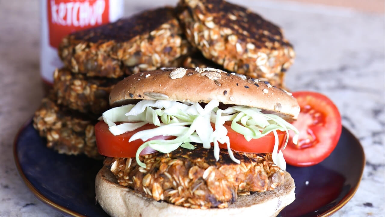 Mushroom Sweet Potato Burger