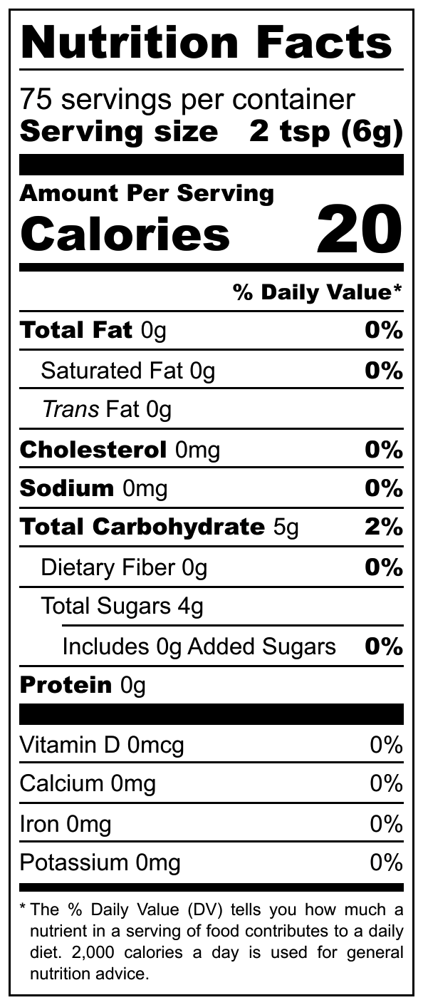 Nutrition Fact sheet