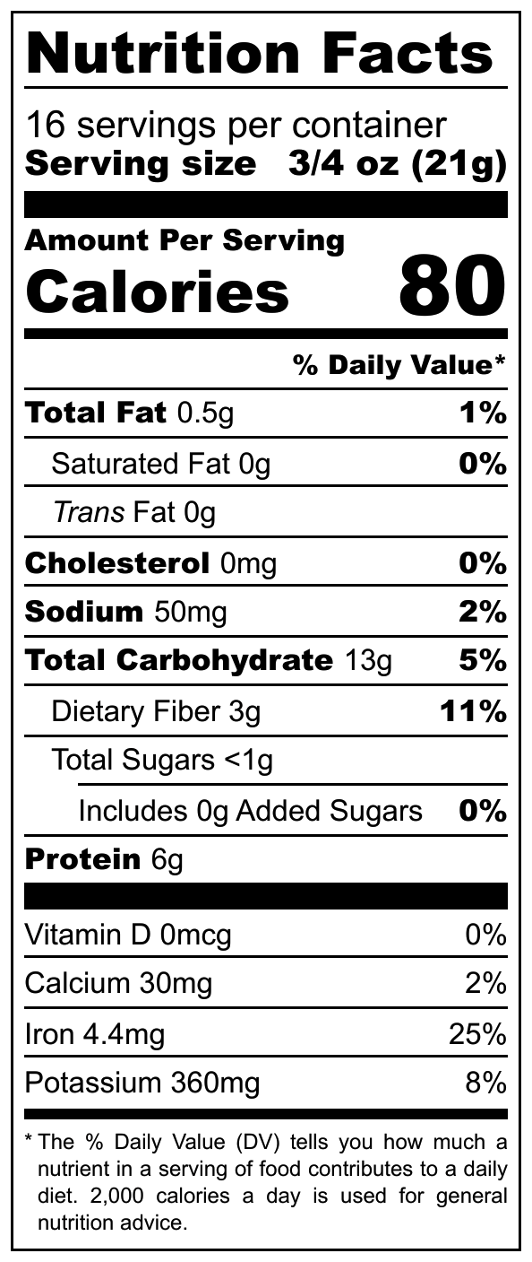 Nutrition Fact sheet