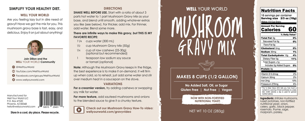 Mushroom Gravy Mix
